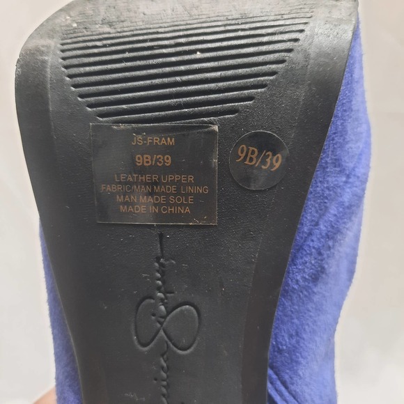 Jessica Simpson Sexy Purplish Blue Suede Exotic Dancer High Heel Platforms 9 - Picture 6 of 7